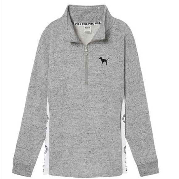 PINK Victoria's Secret Sweaters - SALE New Victoria Secret PInk Grey Varsity Sweater